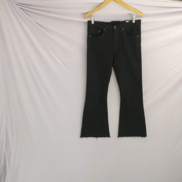 Rag & Bone 10"inch crop Flared Japanese denim Jeans 10w +MEASUREMENT 98%cotton - Picture 5 of 13